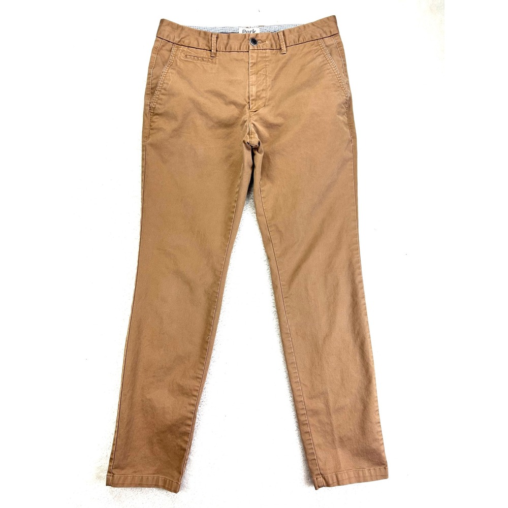 Perk Slim Fit Pants Mens 32x32 Tan Khaki Business Casual Chino Brushed